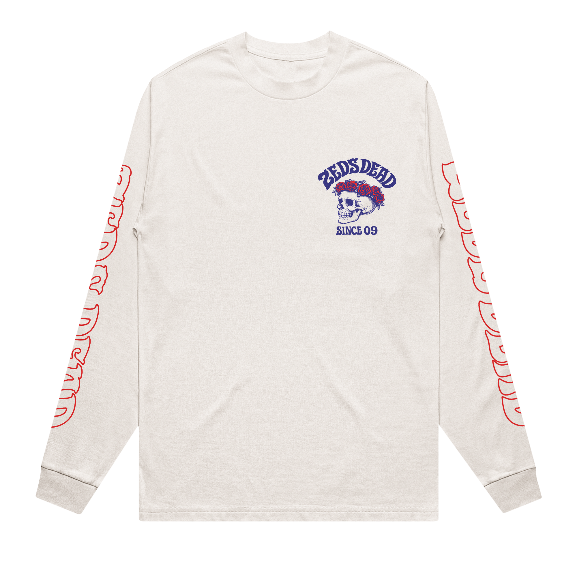 トップス [BEEDEN] BONE PRINT LAYERED LOGO TEE Zeds Dead - Always Tomorrow Longsleeve - Faded Bone – Zeds Dead