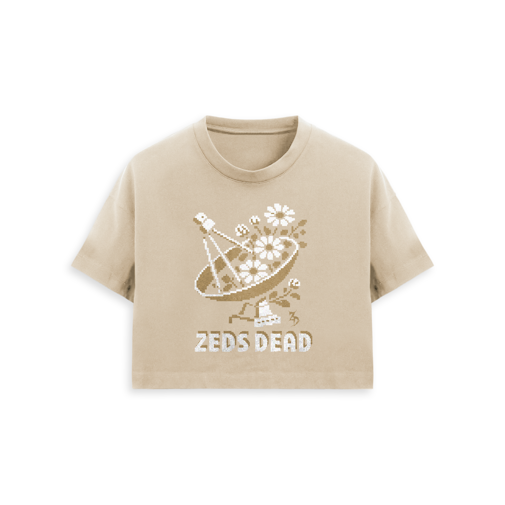 Zeds Dead - Deep Dish Crop Tee - Faded Bone – Zeds Dead Official Shop