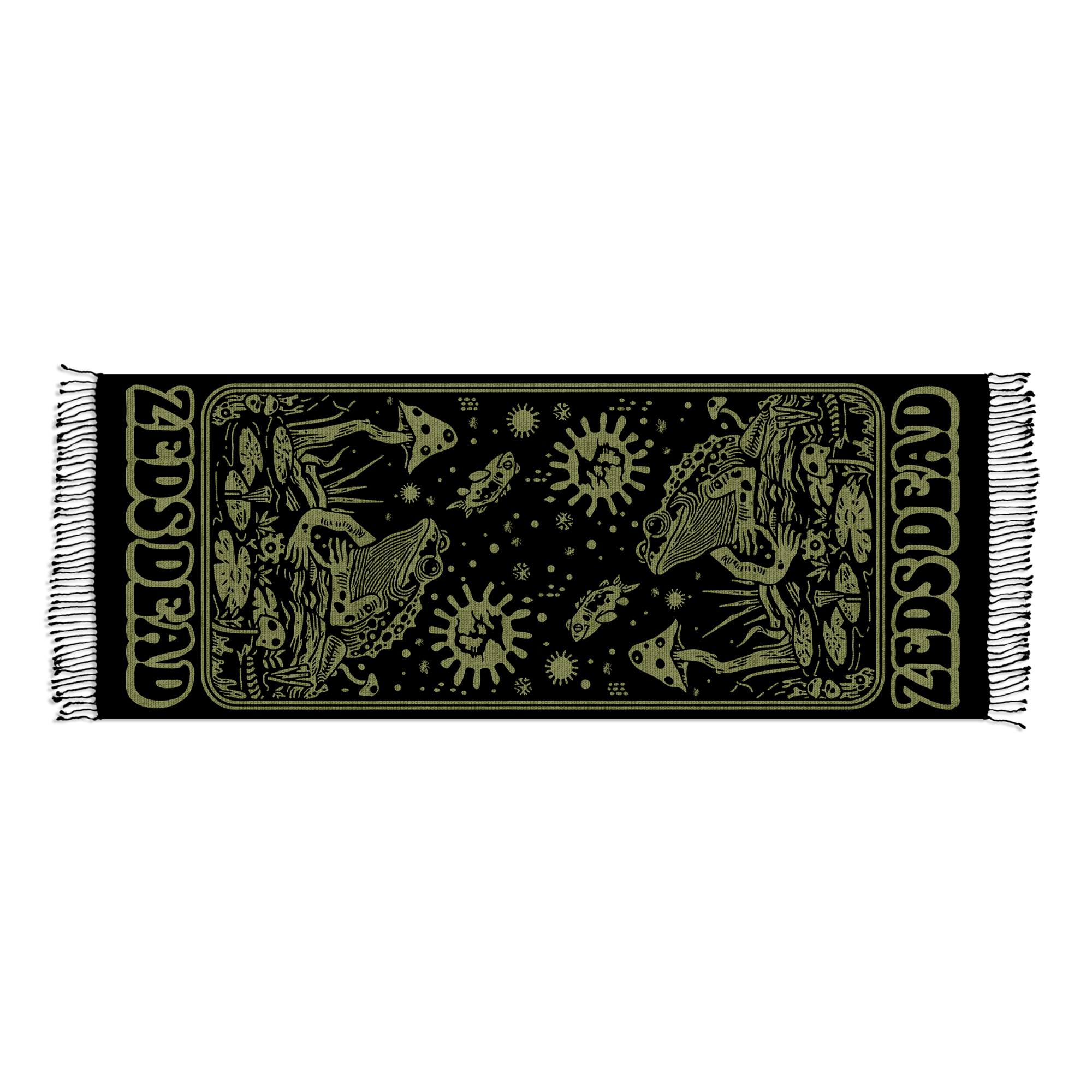 Zeds Dead - Frog Noizes Knit Pashmina - Black/Green – Zeds Dead