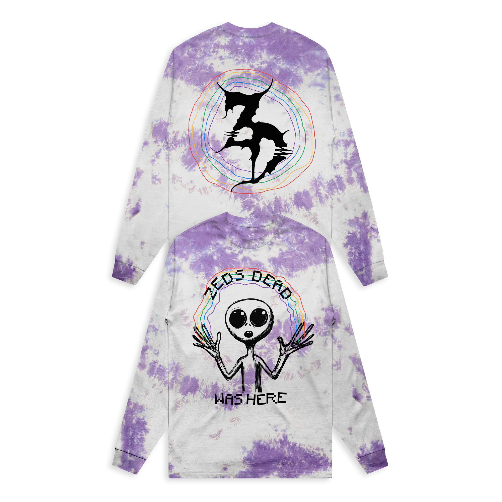 Zeds Dead - Was Here V.2 Tie Dye Longsleeve (Purple) – Zeds Dead