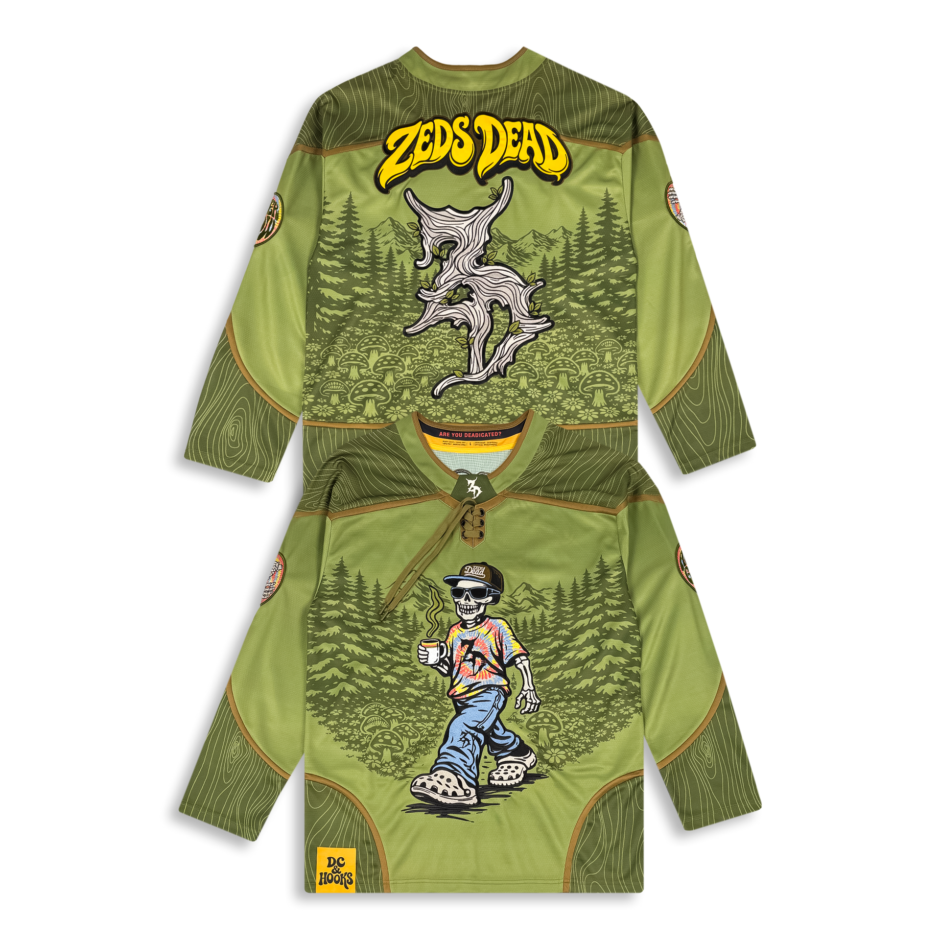Zeds Dead - Afterglow Summerweight Hockey Jersey - green – Zeds