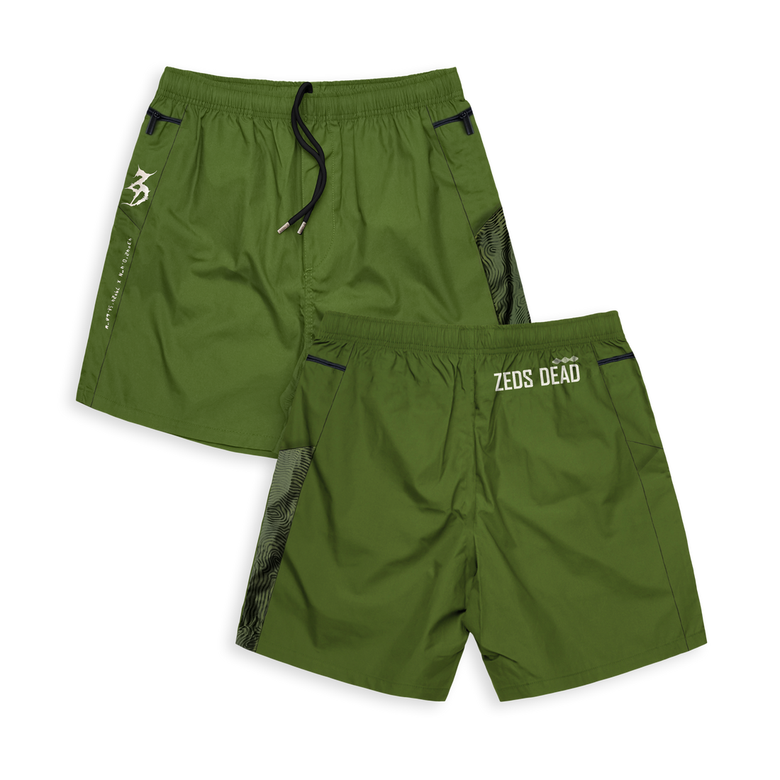 ZEDS DEAD - Deadicated - Ripstop Nylon Shorts - Army Green