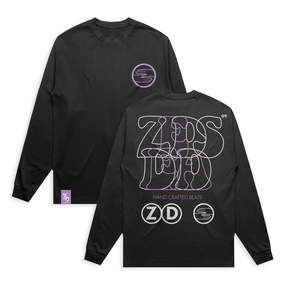 ZEDS DEAD - Hand Crafted Faded Black Heavyweight Oversized Longsleeve