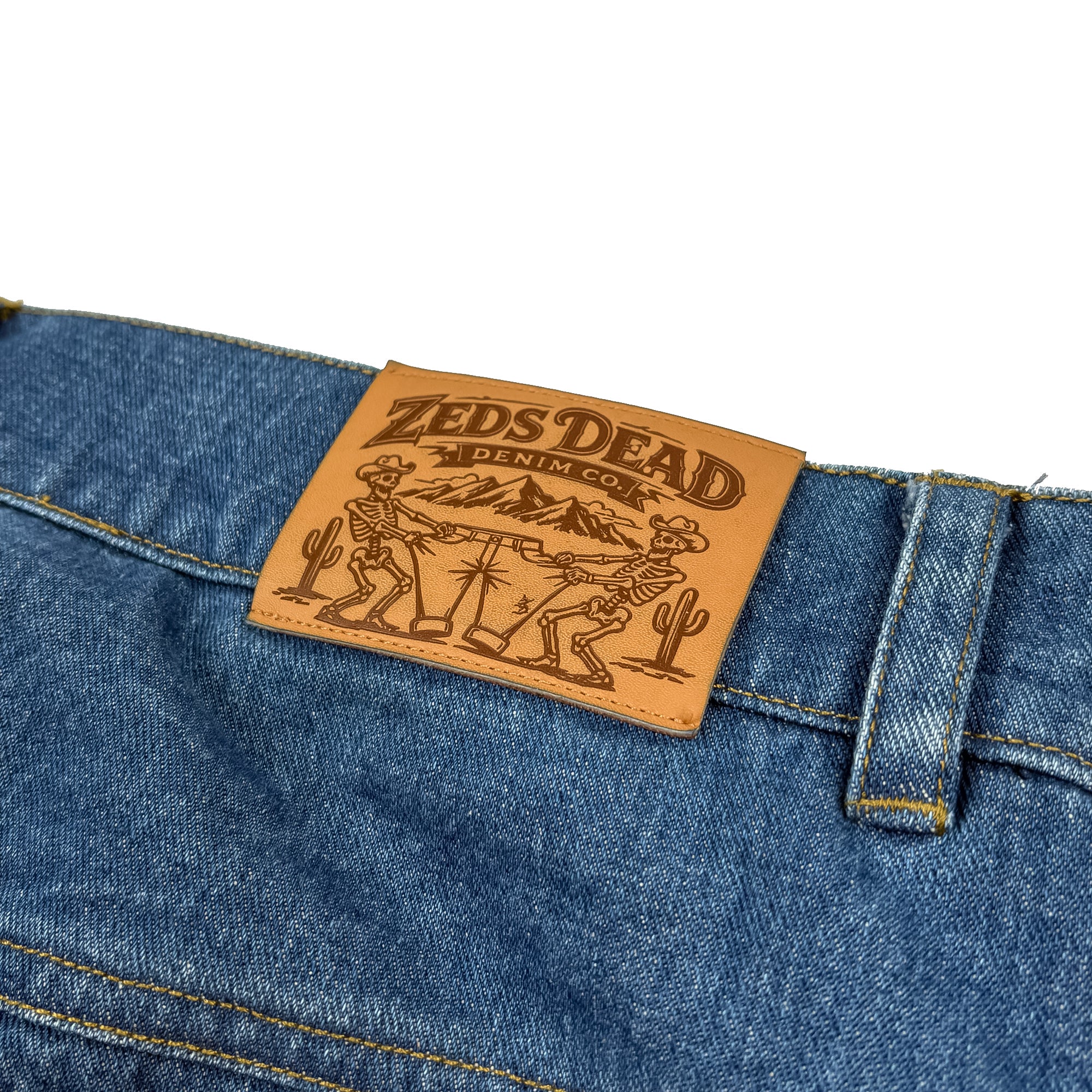 Pre Order) Dead Threadz - Washed Blue Denim Jeans – Zeds Dead