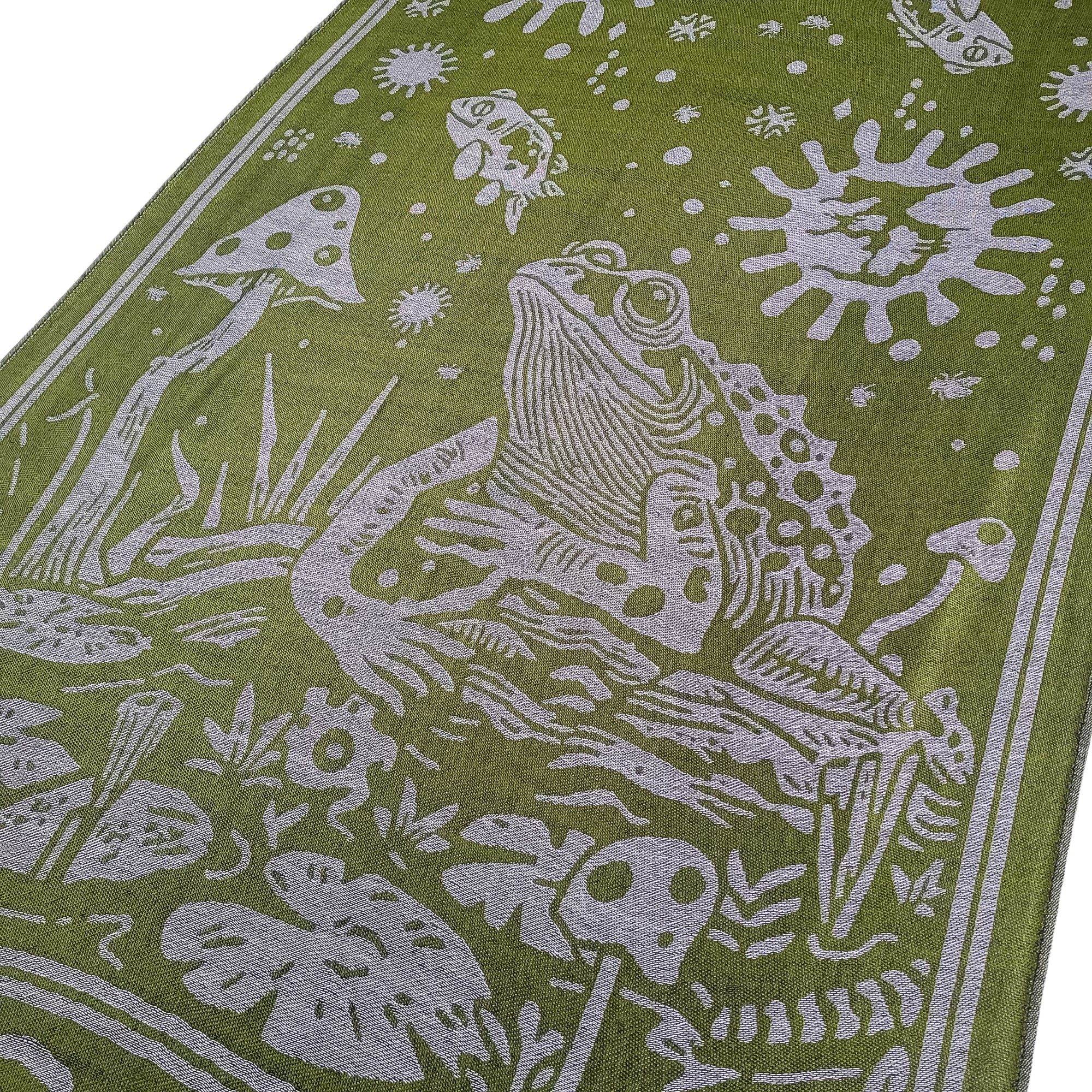 Zeds Dead - Frog Noizes Knit Pashmina - Grey/Green – Zeds Dead